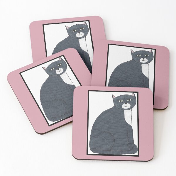 Item preview, Whimsical Sam Cat Sitting Portrait designed and sold by ErinBrieArt.