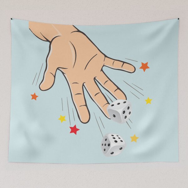 Item preview, Hand throwing and rolling dice. Time To Toss The Dice designed and sold by mashmosh.