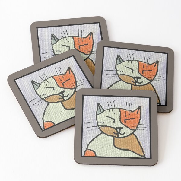 Item preview, Whimsical Cat Portrait #6 designed and sold by ErinBrieArt.