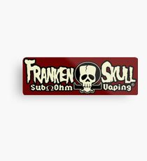FrankenSkull Ohm Logo Metal Print
