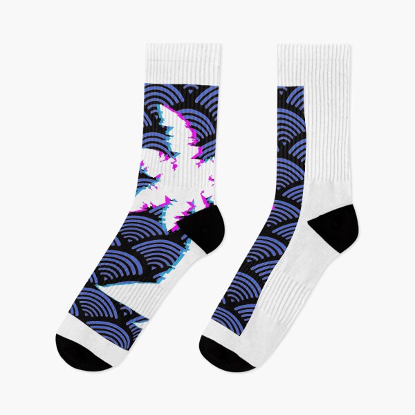Item preview, Japanese Ocean Wave and Palm Tree Pattern Design SEIGAIHA black and blue designed and sold by fredgarden8.