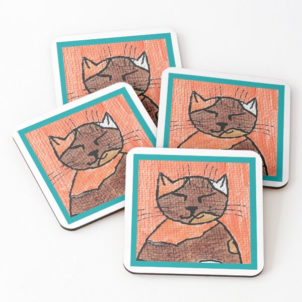Item preview, Whimsical Cat Portrait #15 designed and sold by ErinBrieArt.