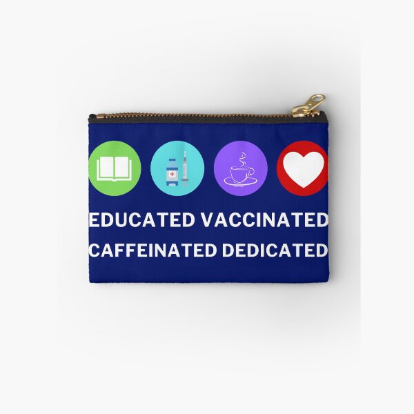 Item preview, Educated Vaccinated Caffeinated Dedicated designed and sold by Hey-Nice-Shirt.