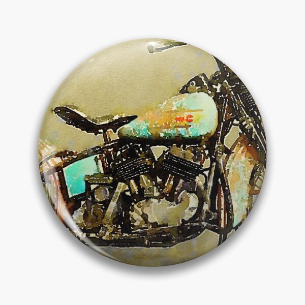 Item preview, Clasic Retro Motorcycle - original watercolor by Vart. designed and sold by vartstudio.