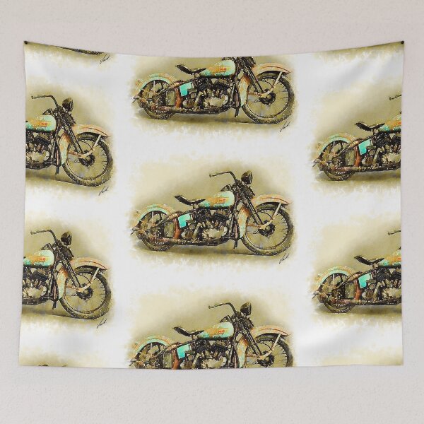Item preview, Clasic Retro Motorcycle - original watercolor by Vart. designed and sold by vartstudio.