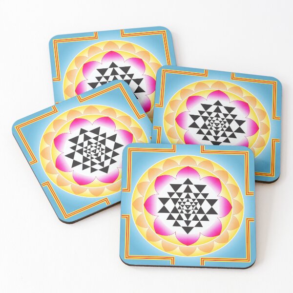 Item preview, Sri Yantra blue pink designed and sold by Milan Sensiart.