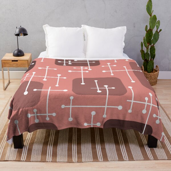Item preview, 1950s Eames Era Art Crosshairs Salmon Pink designed and sold by thepixelgarden.
