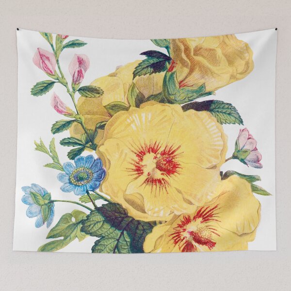 Item preview, Vintage Yellow Blue and Pink Bouquet Illustration designed and sold by xostarboyxo.