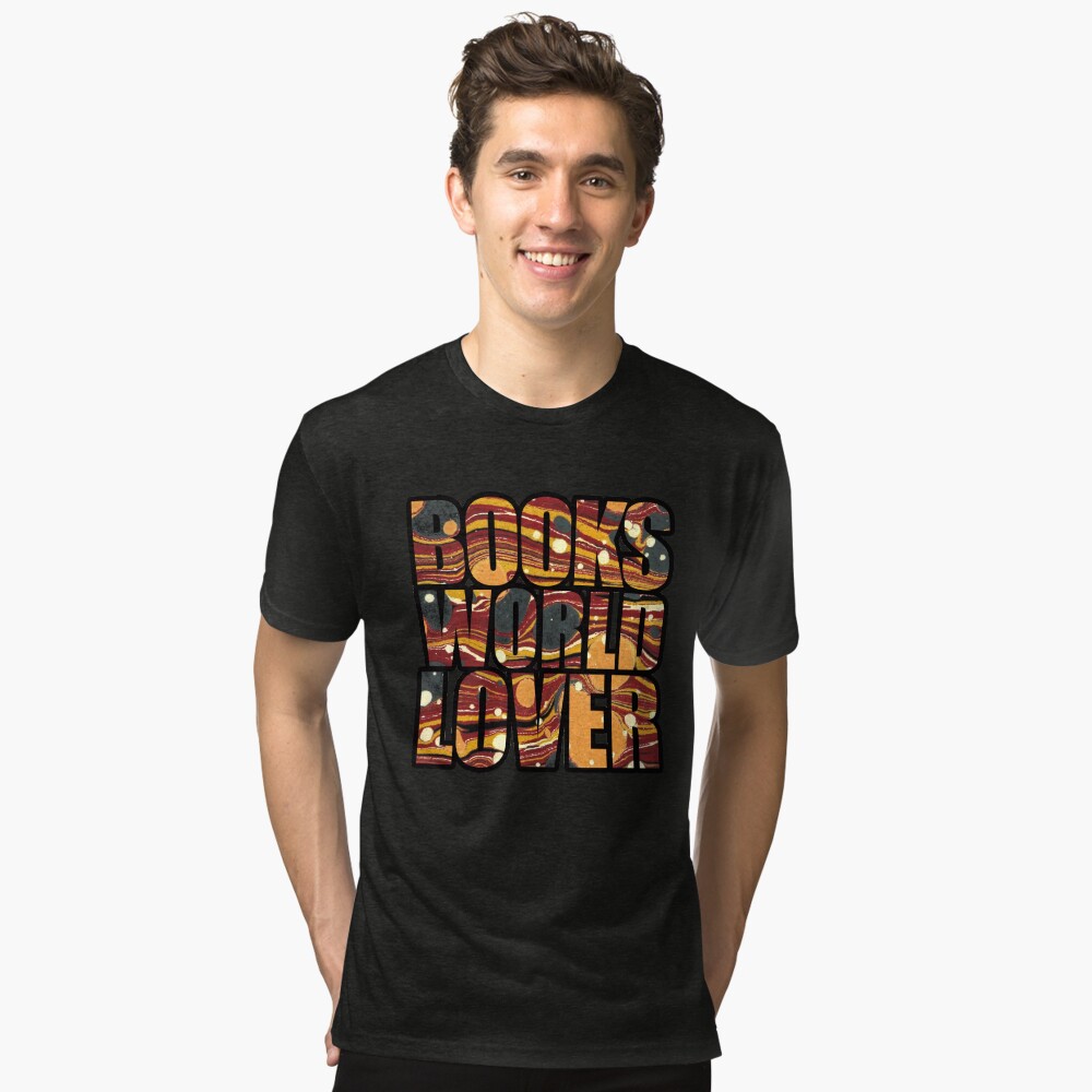 Vista previa del artículo con la obra «Camiseta de tejido mixto», diseñado y vendido por bibliotee.