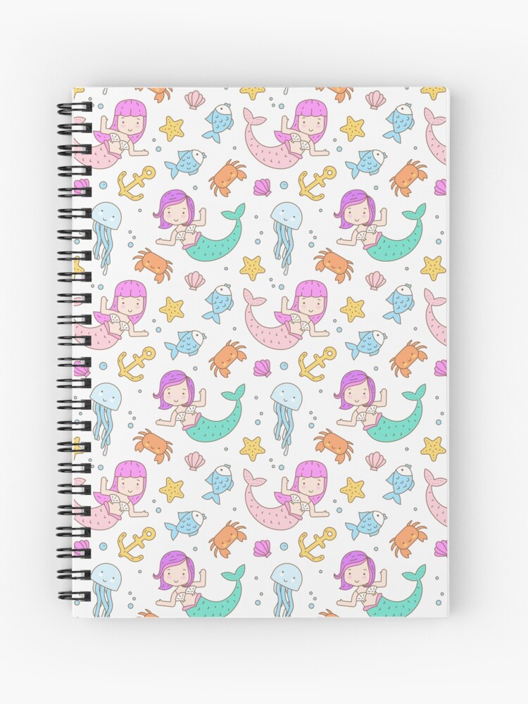 Cuaderno de espiral personalizado con escena del océano de sirena, cuaderno  personalizado para niños, adolescentes, niñas, mujeres, regalos para niños