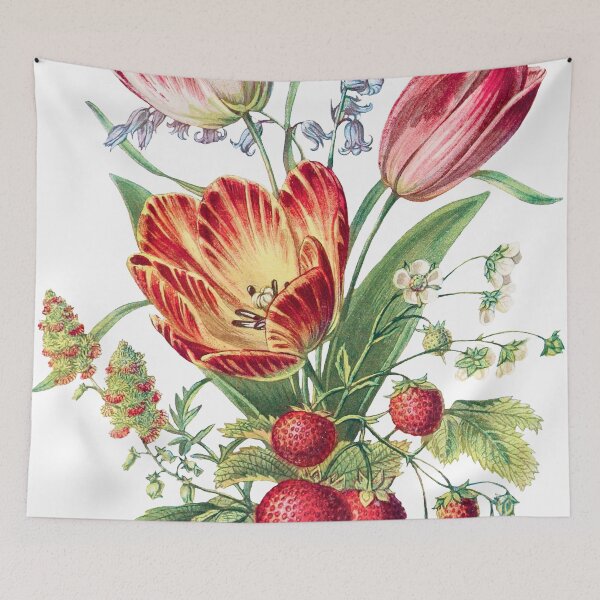 Item preview, Vintage Strawberry Bouquet Illustration designed and sold by xostarboyxo.