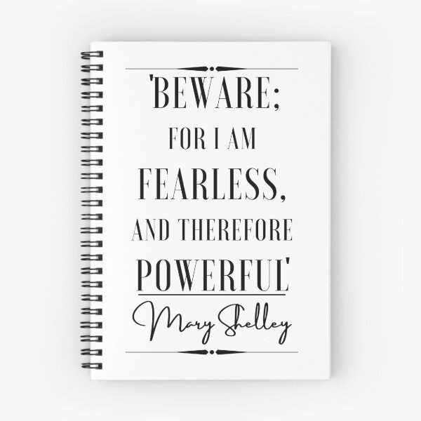 Aperçu de l'œuvre Citation historique inspirante de Mary Shelley - «Méfiez-vous; car je suis intrépide, et donc puissant. créée et vendue par QuoteActually.