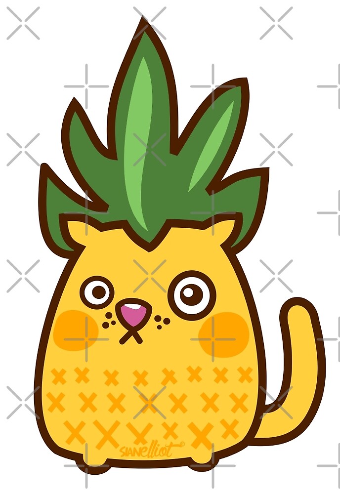 “Chananas pineapple cat” by sianelliot | Redbubble