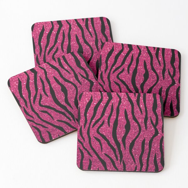 Item preview, Dark Pink Glitter Effect Tiger Stripes designed and sold by WOW TeesAndThings.