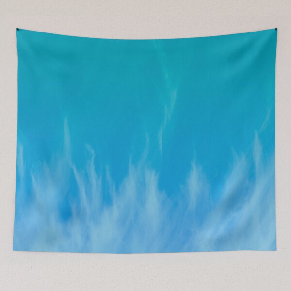 Item preview, Beach colours teal blue turquise horizontal gradient with clouds designed and sold by Images by Chris de Blank.