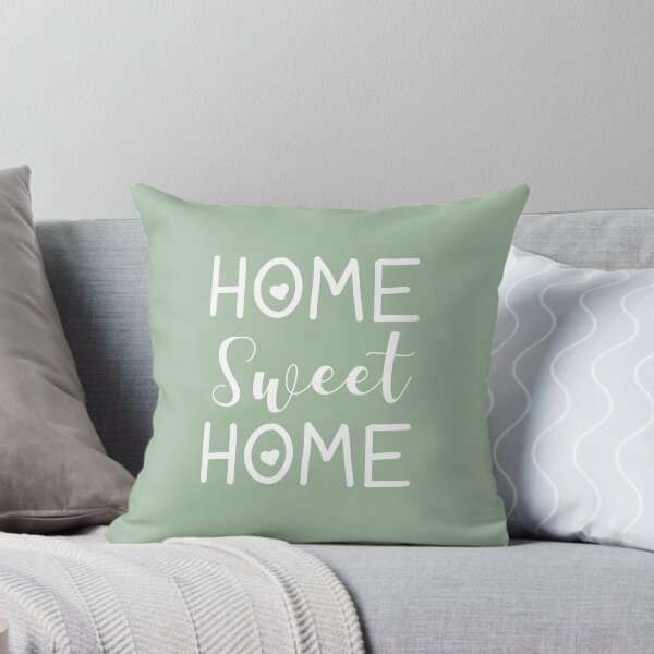 Item preview, Home Sweet Home - Sage Green and White designed and sold by Whoopsidoodle.