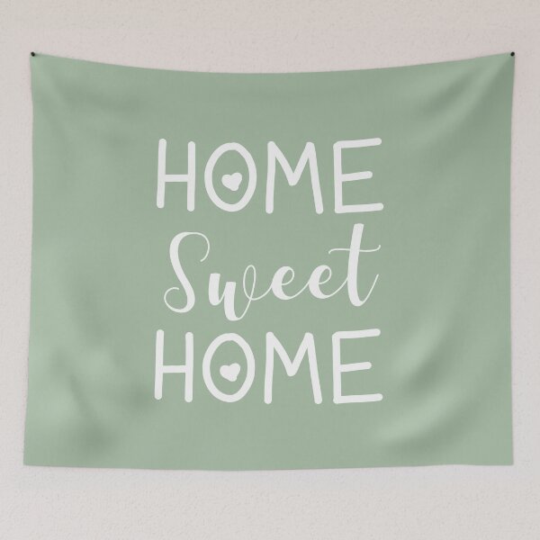 Item preview, Home Sweet Home - Sage Green and White designed and sold by Whoopsidoodle.