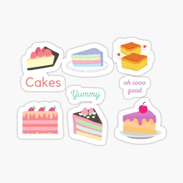 Love Heart Chocolate Cake Decal - TenStickers