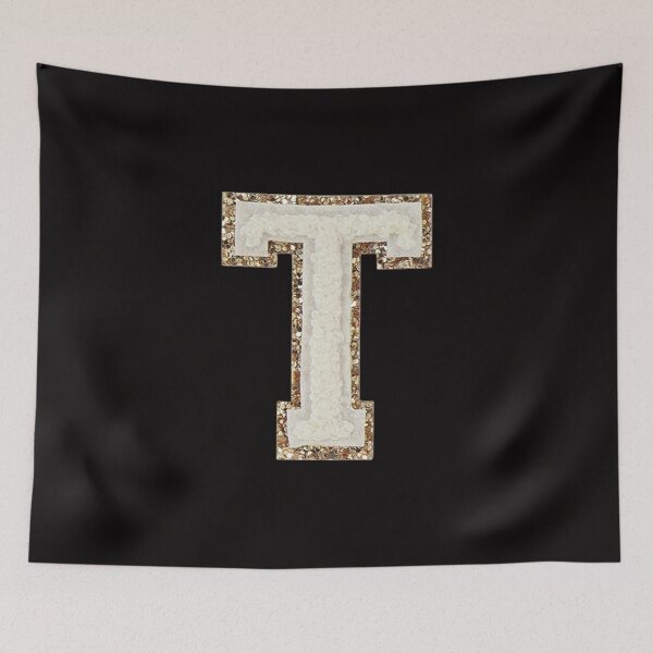Item preview, T - Blanc Glitter Varsity Letter Patches designed and sold by Monograms Ultd.
