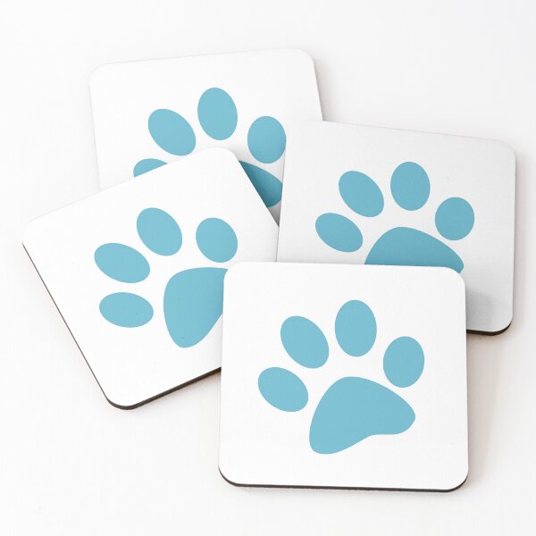 Item preview, Dog tracks blue and white designed and sold by rubenarocho.