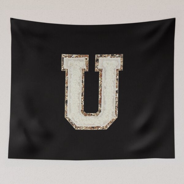 Item preview, U - Blanc Glitter Varsity Letter Patches designed and sold by Monograms Ultd.
