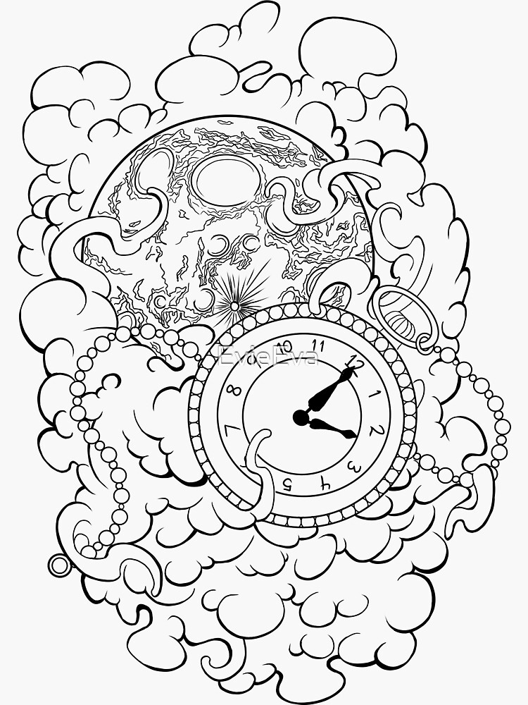 Nighttime Lineart by EvieEva