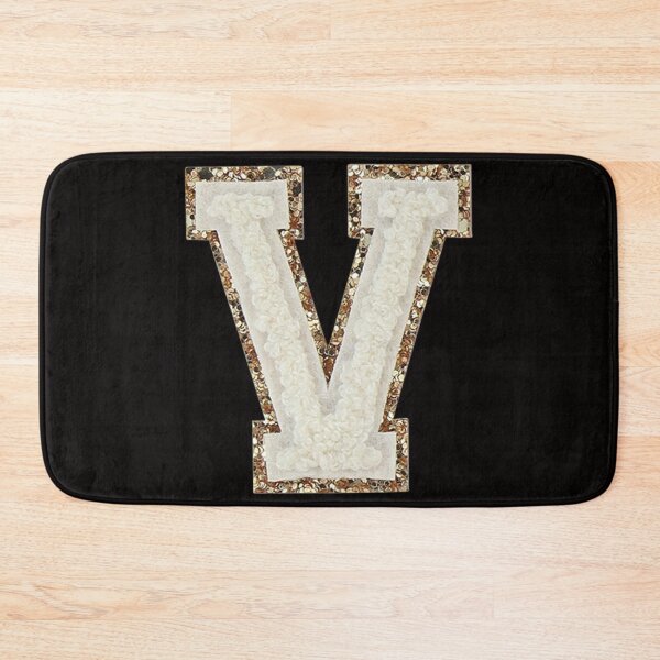 Item preview, V - Blanc Glitter Varsity Letter Patches designed and sold by Monograms Ultd.