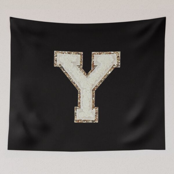 Item preview, Y - Blanc Glitter Varsity Letter Patches designed and sold by Monograms Ultd.