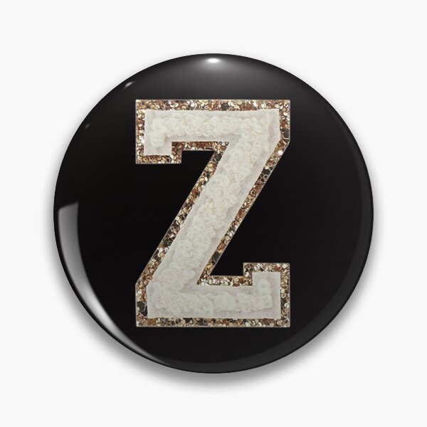 Item preview, Z - Blanc Glitter Varsity Letter Patches designed and sold by Monograms Ultd.