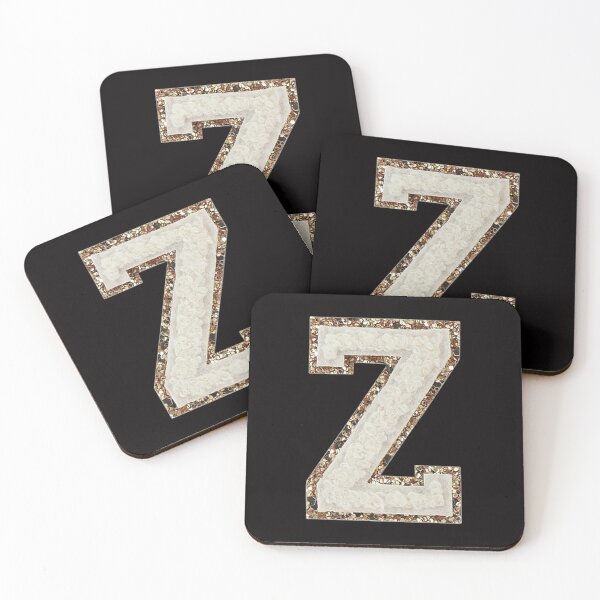 Item preview, Z - Blanc Glitter Varsity Letter Patches designed and sold by Monograms Ultd.