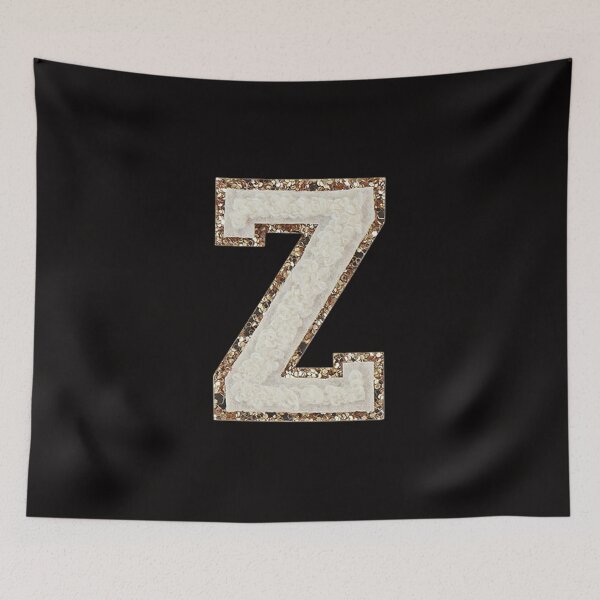 Item preview, Z - Blanc Glitter Varsity Letter Patches designed and sold by Monograms Ultd.