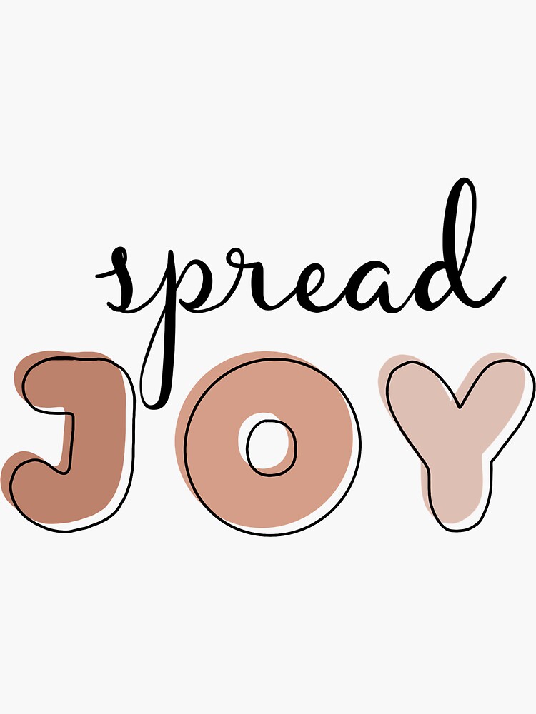 "Spread Joy Pink" Sticker for Sale by hsan1400 Redbubble