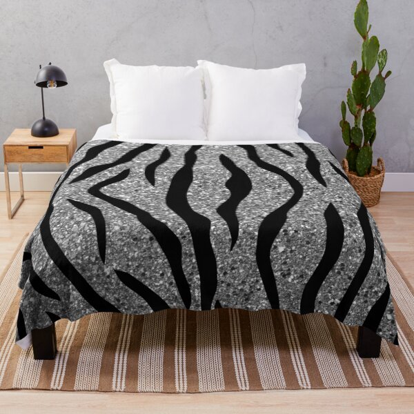 Item preview, Silver Glitter Effect Tiger Stripes designed and sold by WOW TeesAndThings.