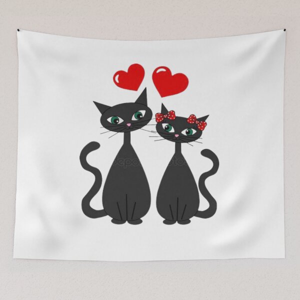 Item preview, Happy valentine Day cats designed and sold by midoo2000.
