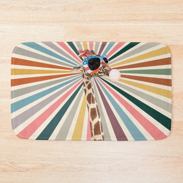 Item preview, Bubble gum giraffe sunglasses in sun retro designed and sold by ESCAPZ.
