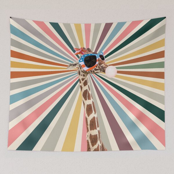 Item preview, Bubble gum giraffe sunglasses in sun retro designed and sold by ESCAPZ.