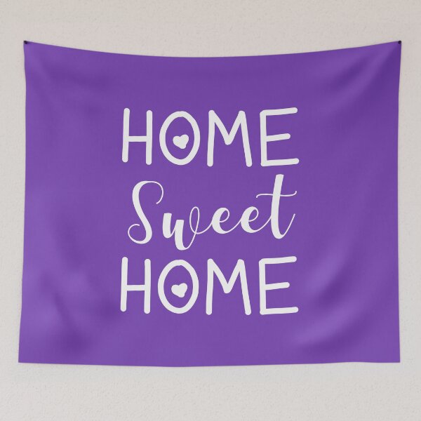 Item preview, Home Sweet Home - Purple and White designed and sold by Whoopsidoodle.