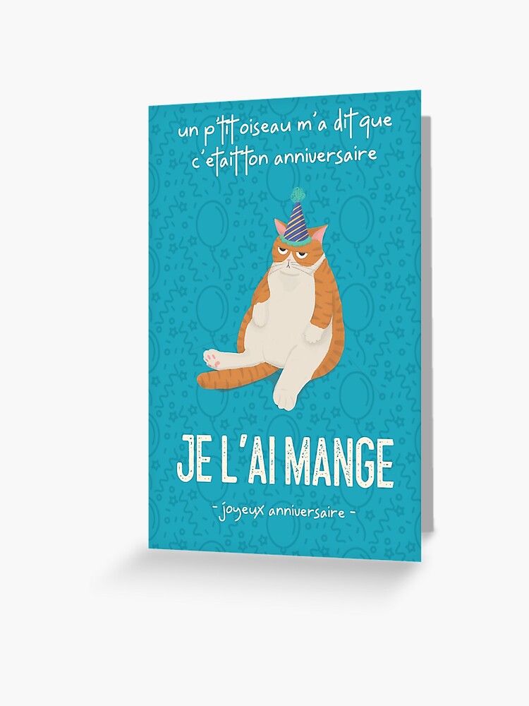 Joyeux Anniversaire Greeting Card By Marioprints Redbubble