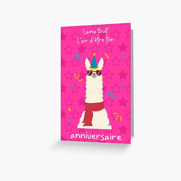 Tchin Tchin C Est Ton Anniversaire Greeting Card By Marioprints Redbubble