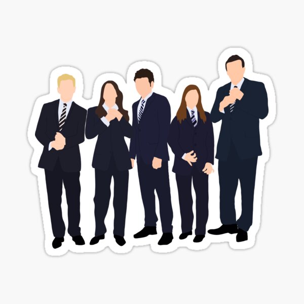 group in suits - himym Sticker