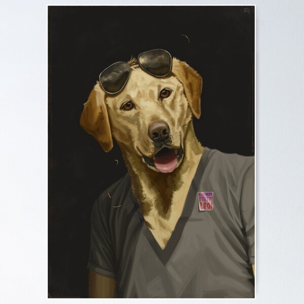 Thrilled Dog Poster