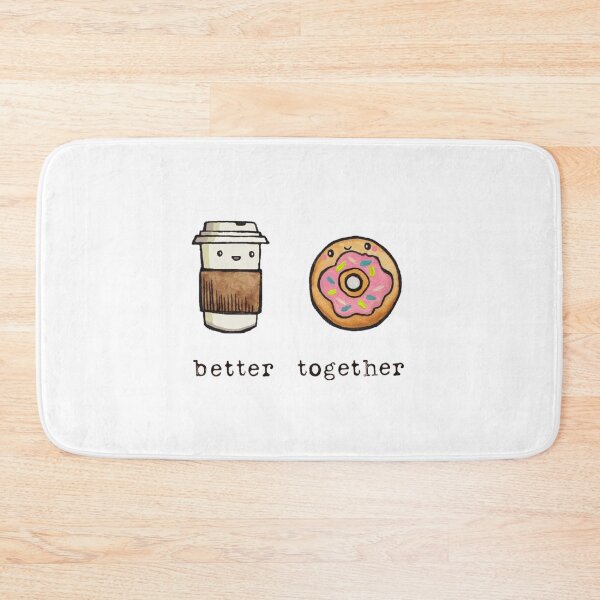 Item preview, Coffee and doughnut better together designed and sold by Cutestickers23.