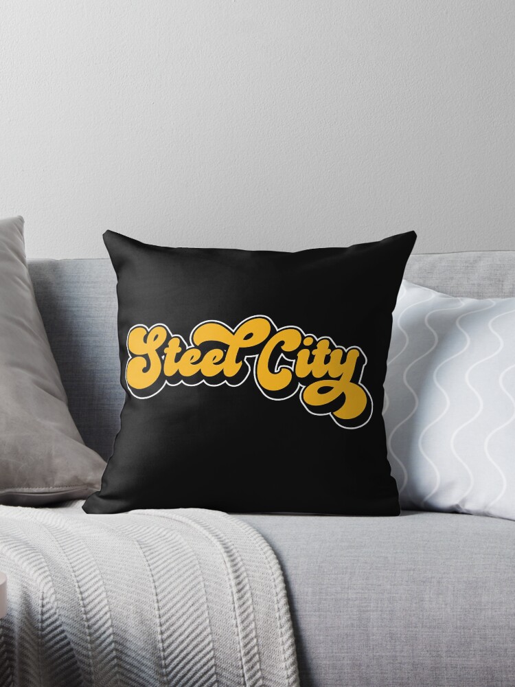 Pittsburgh Hockey Black & Yellow Square Pillow – YinzerShop