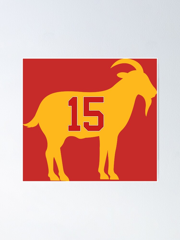 Kansas City Chiefs - Patrick Mahomes GOAT 15 Shirt Sticker for