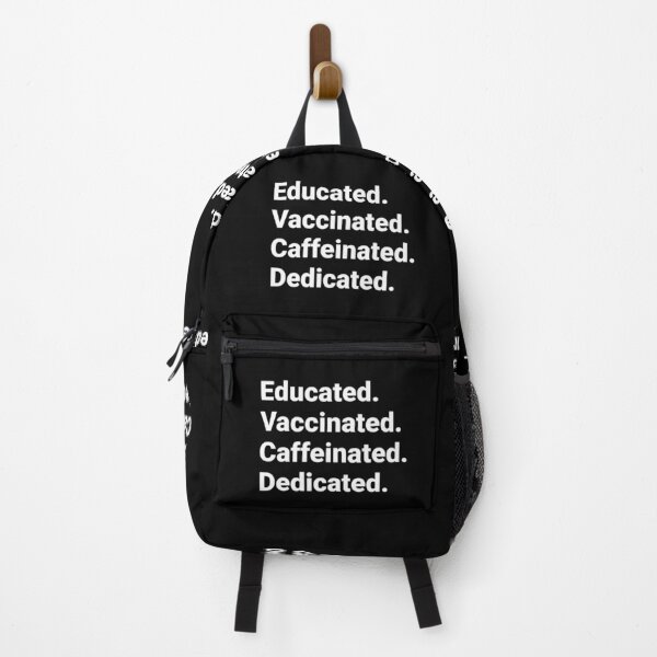 Item preview, Educated Vaccinated Caffeinated Dedicated, Funny Typology Quote designed and sold by Singhe Design.