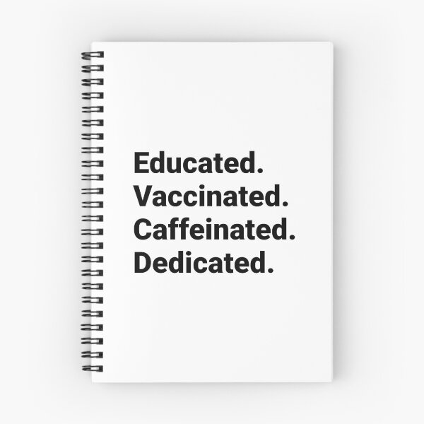 Item preview, Educated Vaccinated Caffeinated Dedicated, Funny Typology Quote designed and sold by Singhe Design.
