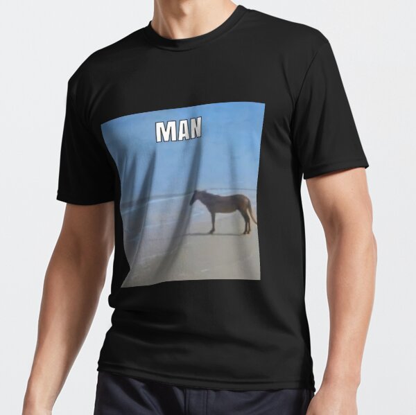 Man Horse by Ocean Meme Essential T-Shirt for Sale by