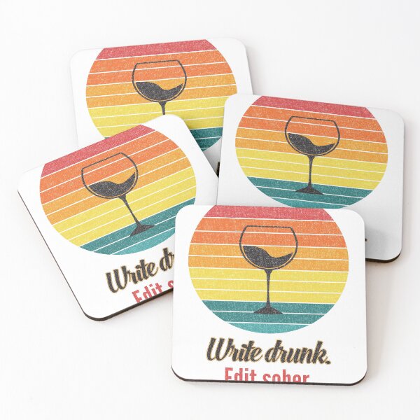 Item preview, Write Drunk Edit Sober Retro Over Sunset designed and sold by quonsepto.