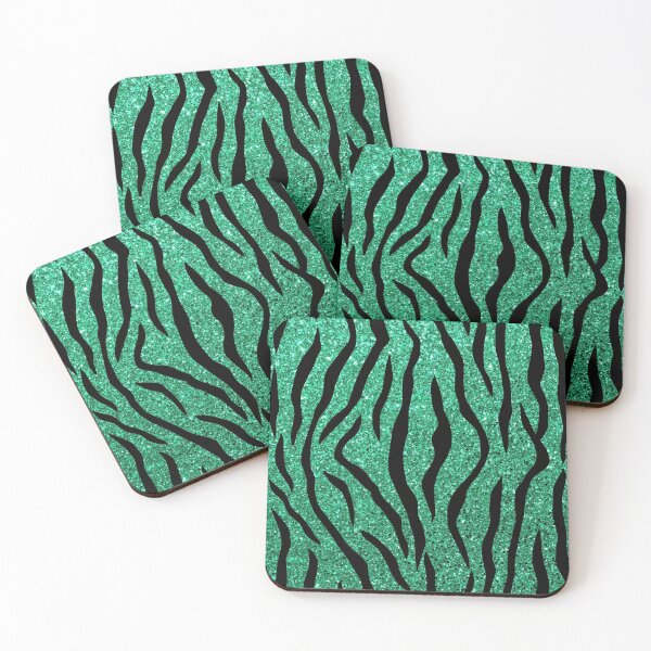 Item preview, Green Glitter Effect Tiger Stripes designed and sold by WOW TeesAndThings.