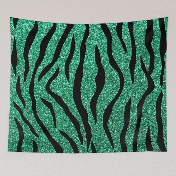Item preview, Green Glitter Effect Tiger Stripes designed and sold by WOW TeesAndThings.